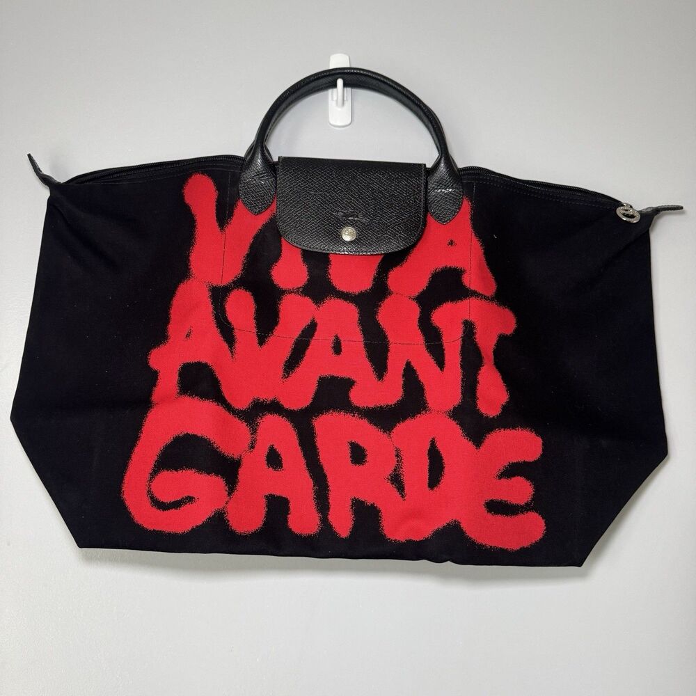 Longchamp x Jeremy Scott "Viva Avant Garde" Le Pliage XL Tote SS 2018 Canvas